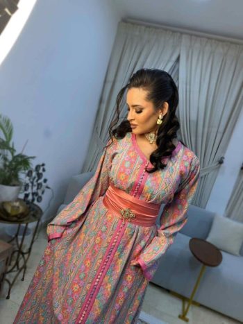 Moroccan Cashmere Caftan with stones