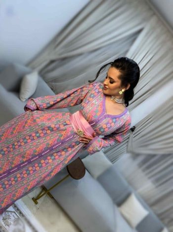 Moroccan Cashmere Caftan with stones