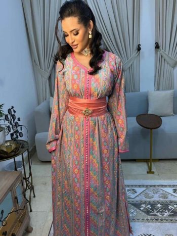 Moroccan Cashmere Caftan with stones