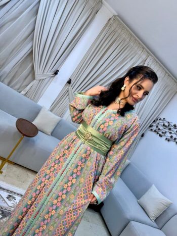 Moroccan Cashmere Caftan with stones