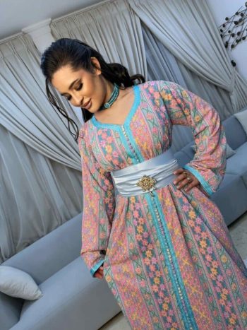 Moroccan Cashmere Caftan with stones