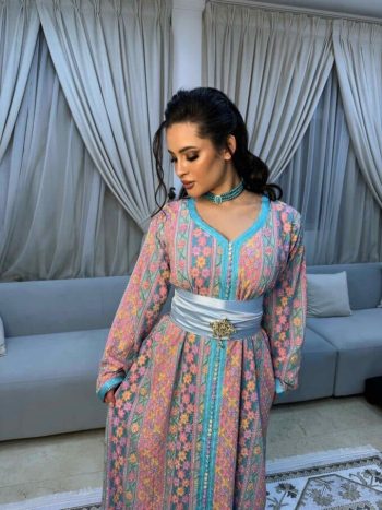 Moroccan Cashmere Caftan with stones